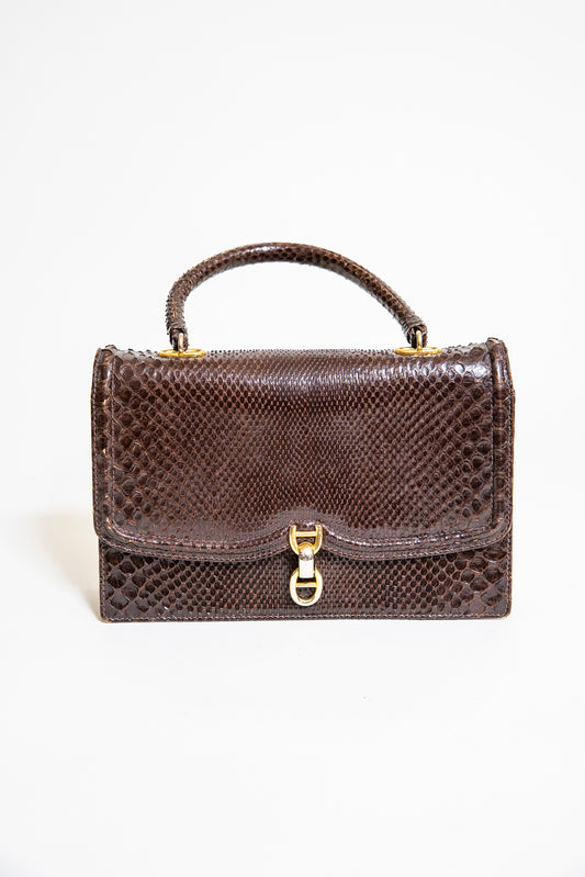 Vintage Brown Snake Purse