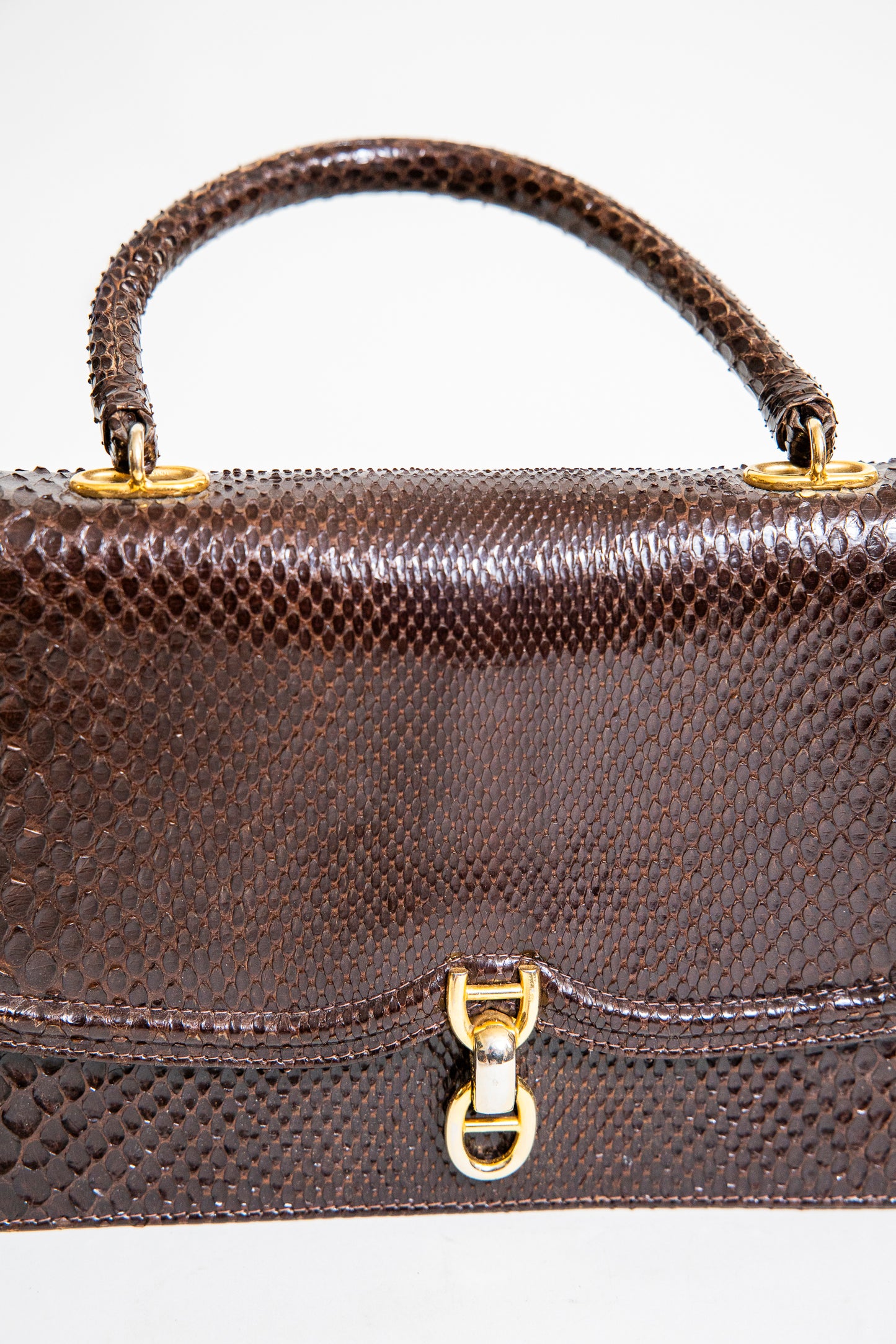 Vintage Brown Snake Purse