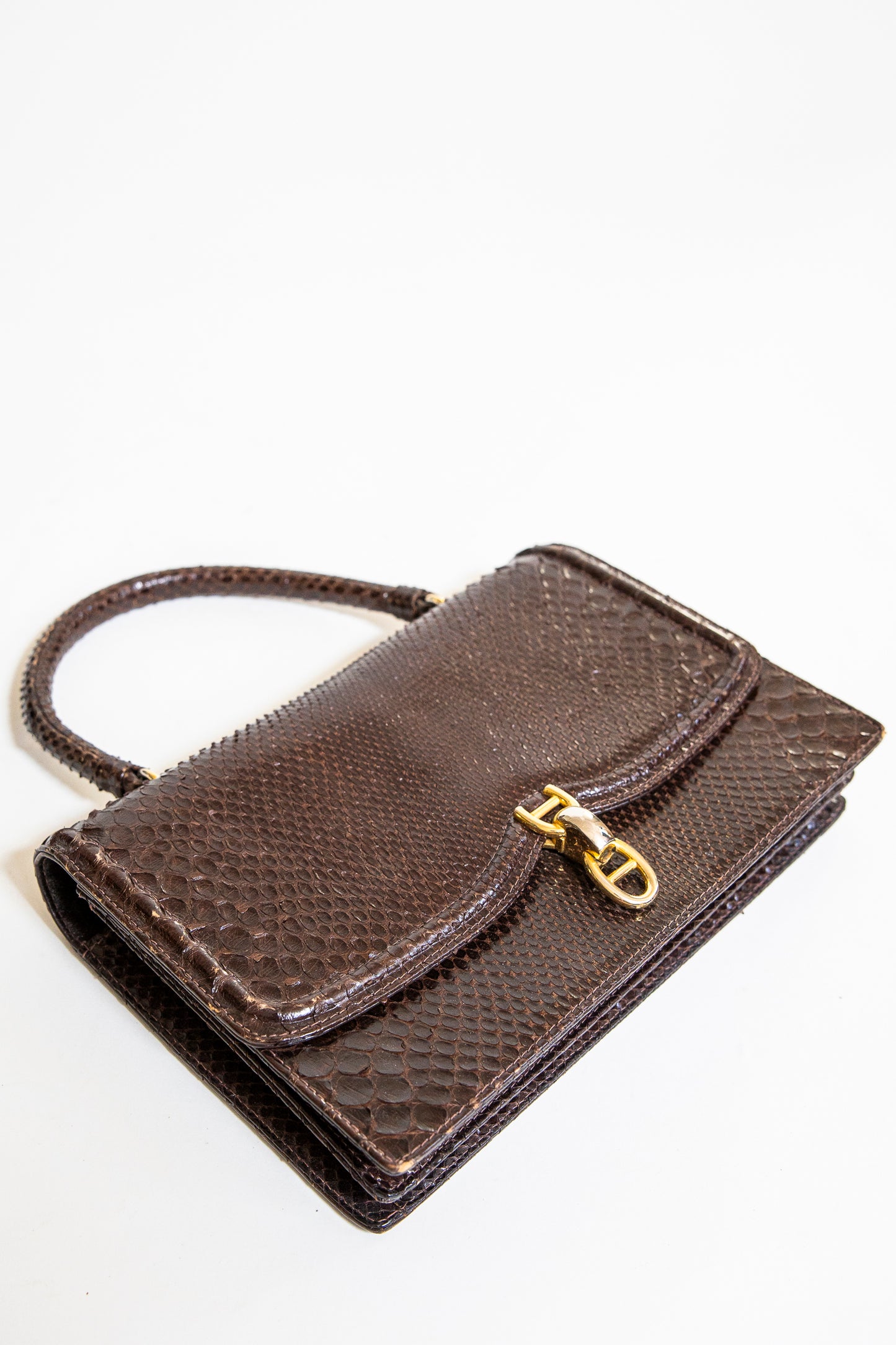 Vintage Brown Snake Purse