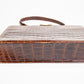 Vintage Large Brown Croc Leather Handbag