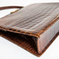 Vintage Large Brown Croc Leather Handbag