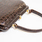 Vintage Brown Croc Leather Handbag
