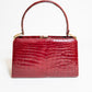 Vintage Red Crocodile Handbag
