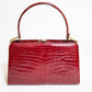 Vintage Red Crocodile Handbag