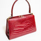 Vintage Red Crocodile Handbag