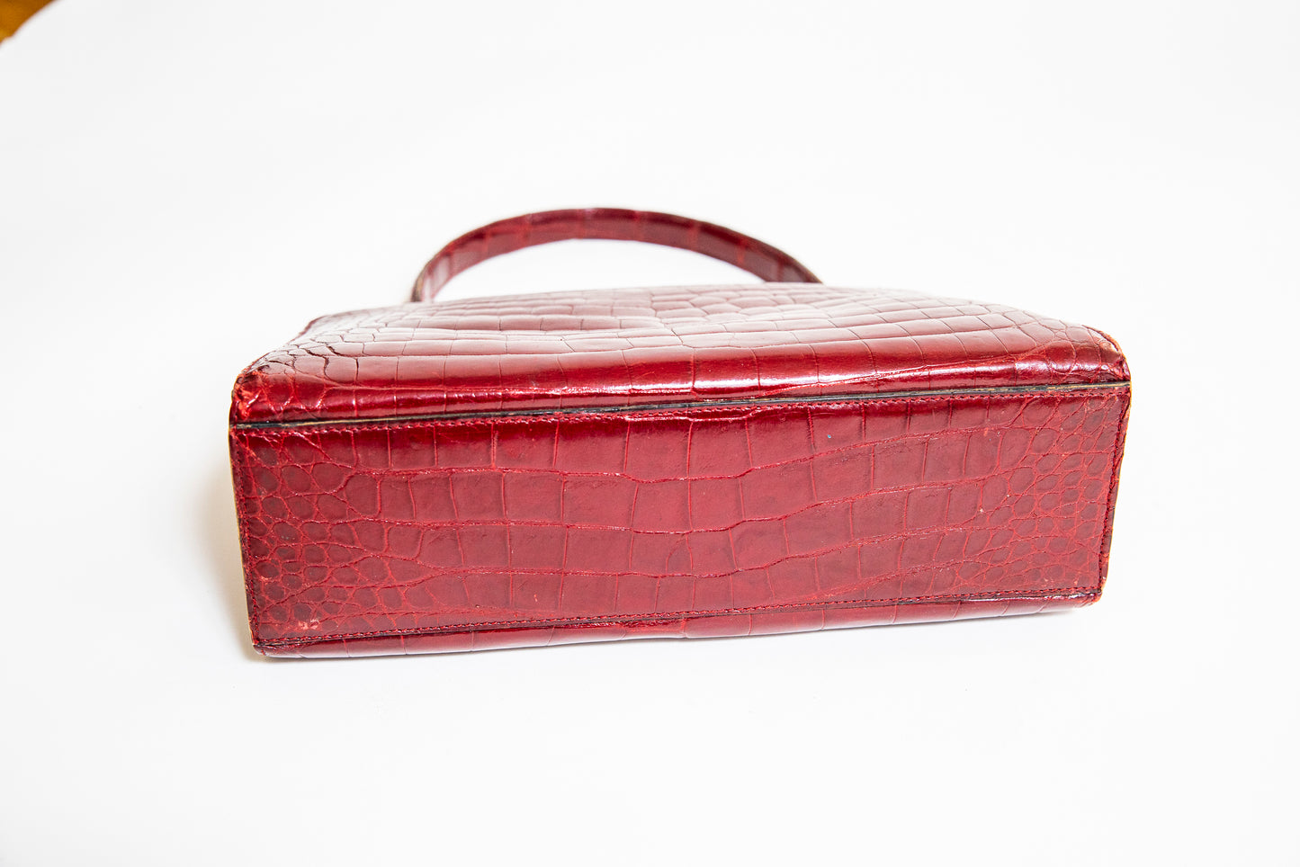 Vintage Red Crocodile Handbag