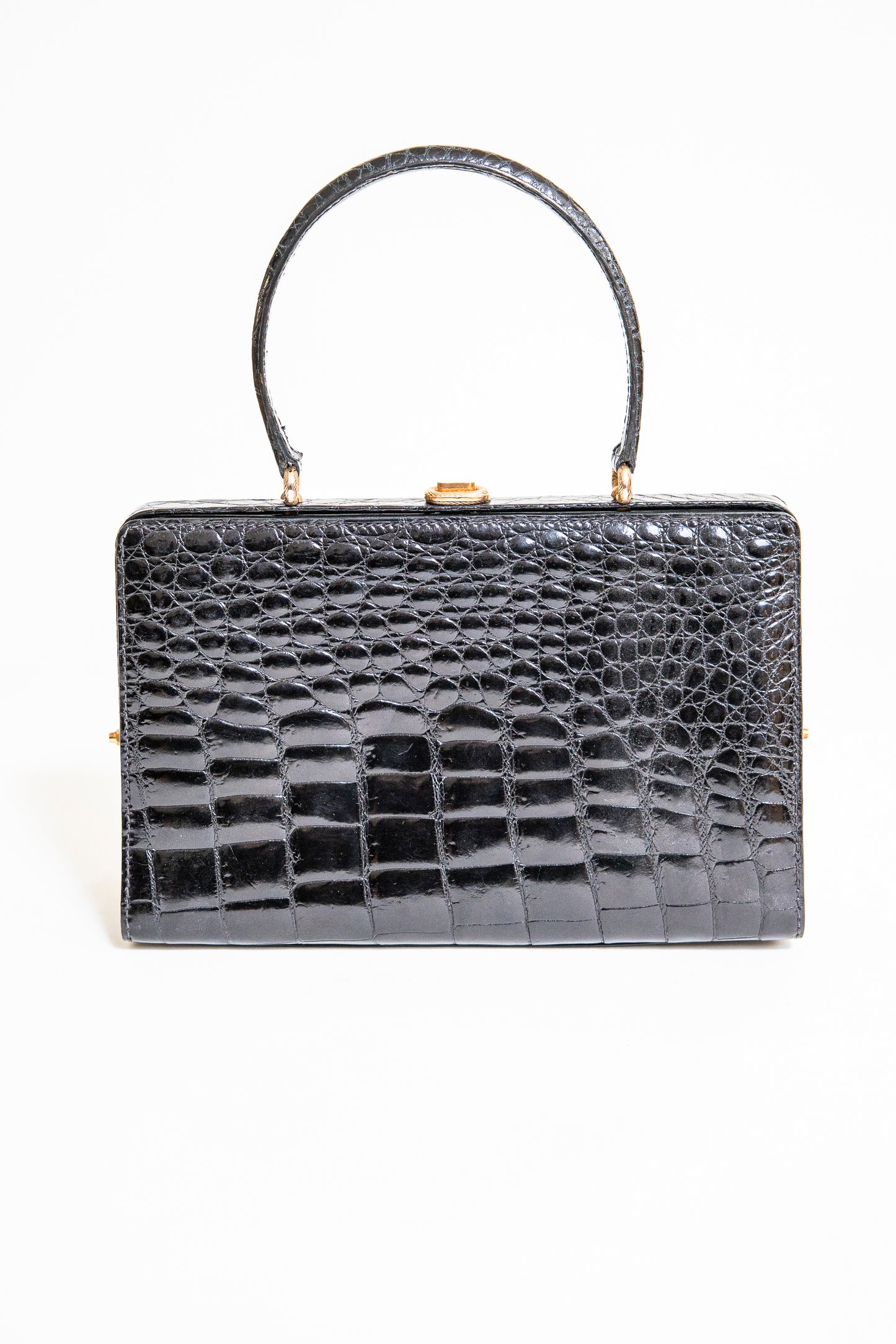 Vintage Black Crocodile Bag