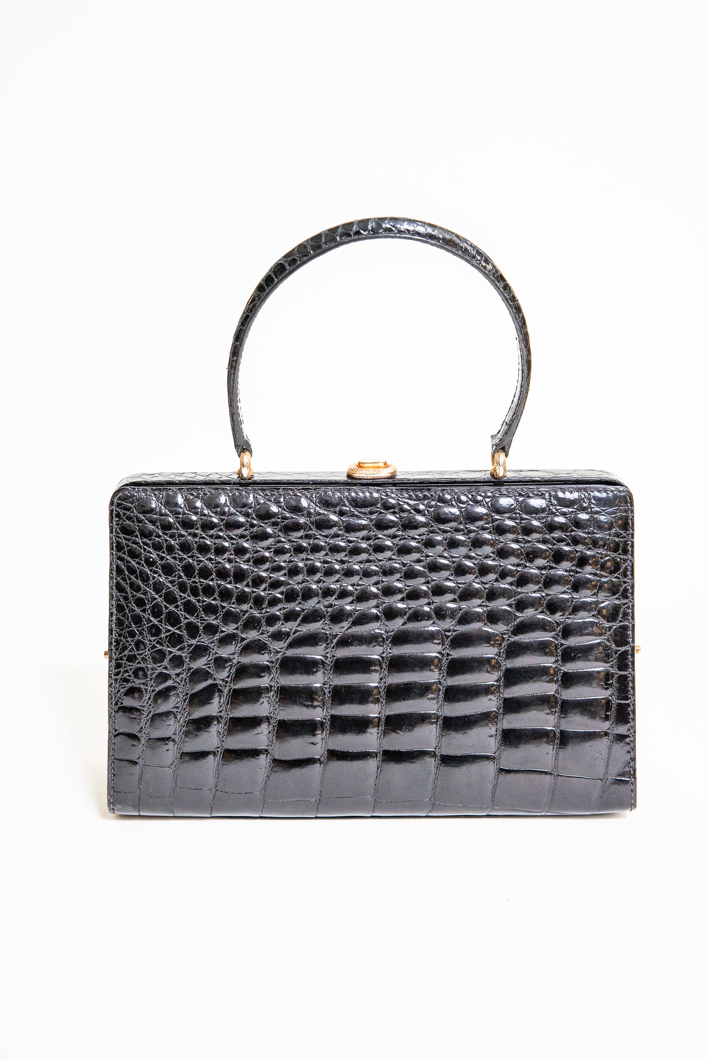 Vintage Black Crocodile Bag