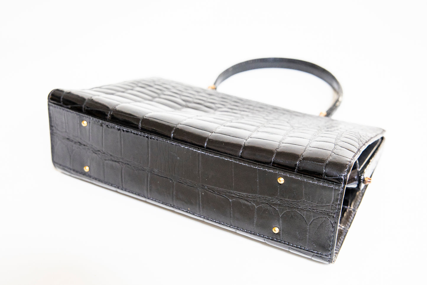Vintage Black Crocodile Bag