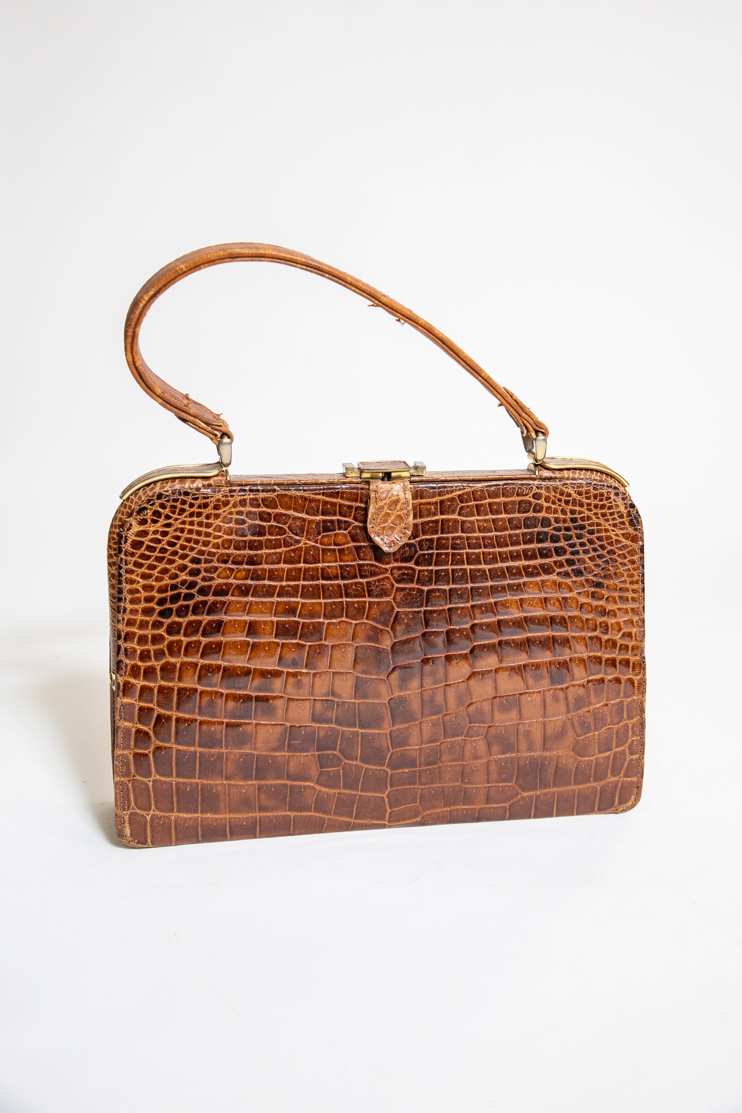 Vintage Brown Crocodile Bag