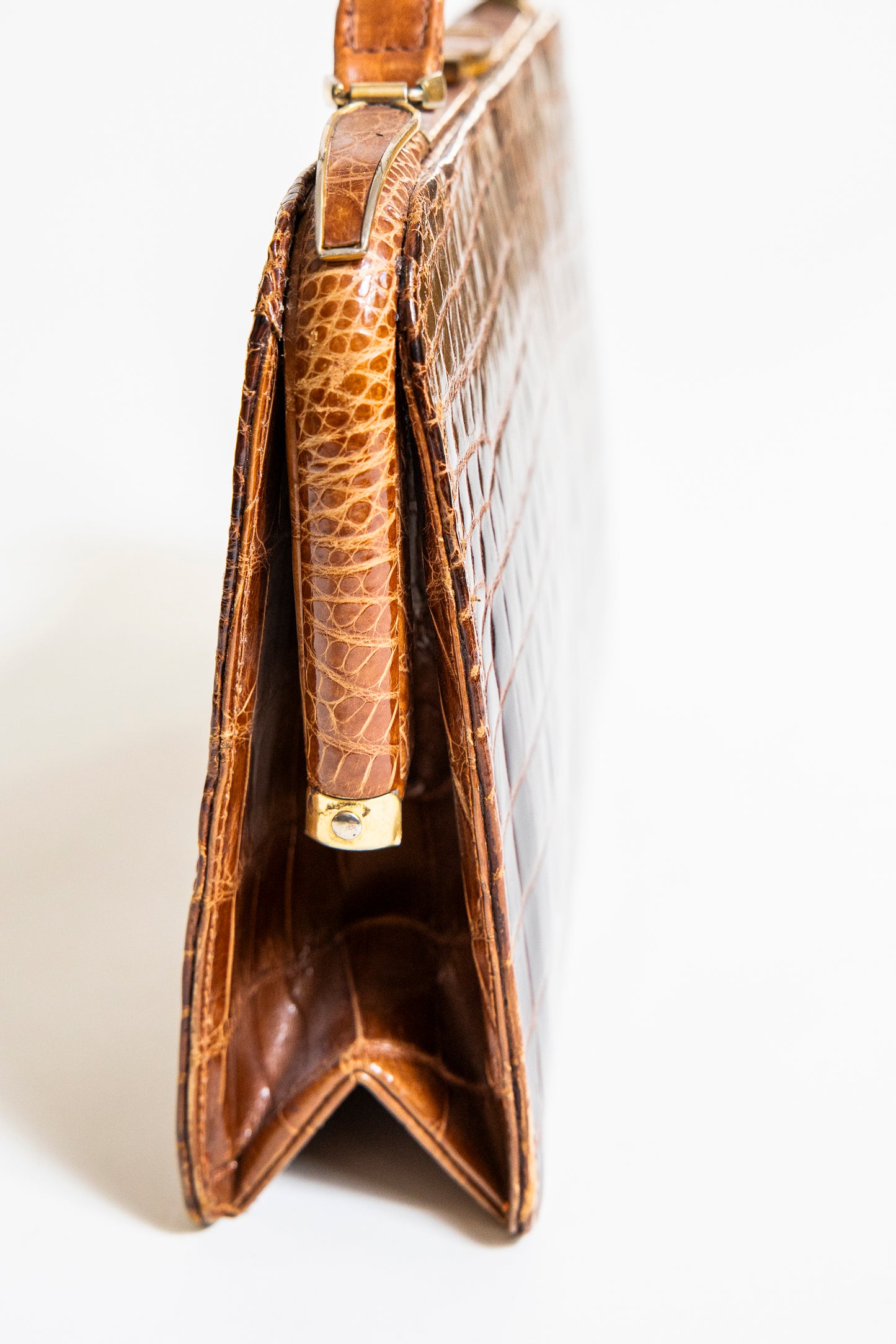 Vintage Brown Crocodile Bag