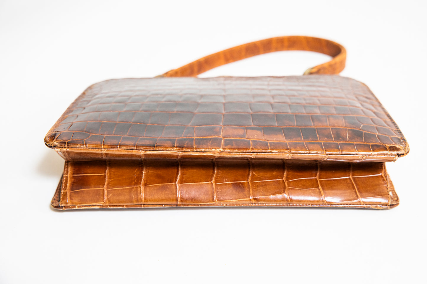 Vintage Brown Crocodile Bag