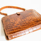 Vintage Brown Crocodile Bag