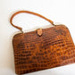 Vintage Brown Crocodile Bag