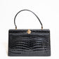 Vintage Black Croc Handbag