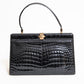 Vintage Black Croc Handbag