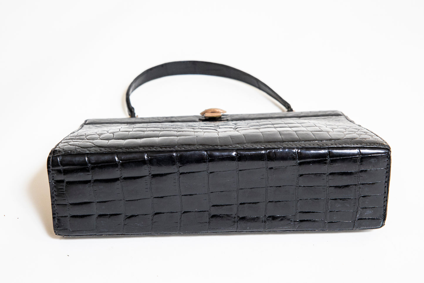 Vintage Black Croc Handbag
