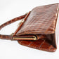 Vintage 1940's Brown Croc Handbag