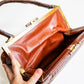 Vintage 1940's Brown Croc Handbag