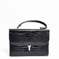 Vintage Black Crocodile Handbag