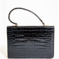 Vintage Black Crocodile Handbag