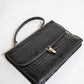 Vintage Black Crocodile Handbag
