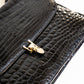 Vintage Black Crocodile Handbag
