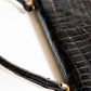 Vintage Black Crocodile Handbag