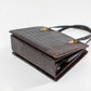 Vintage Brown Croc Bag with Two Handles
