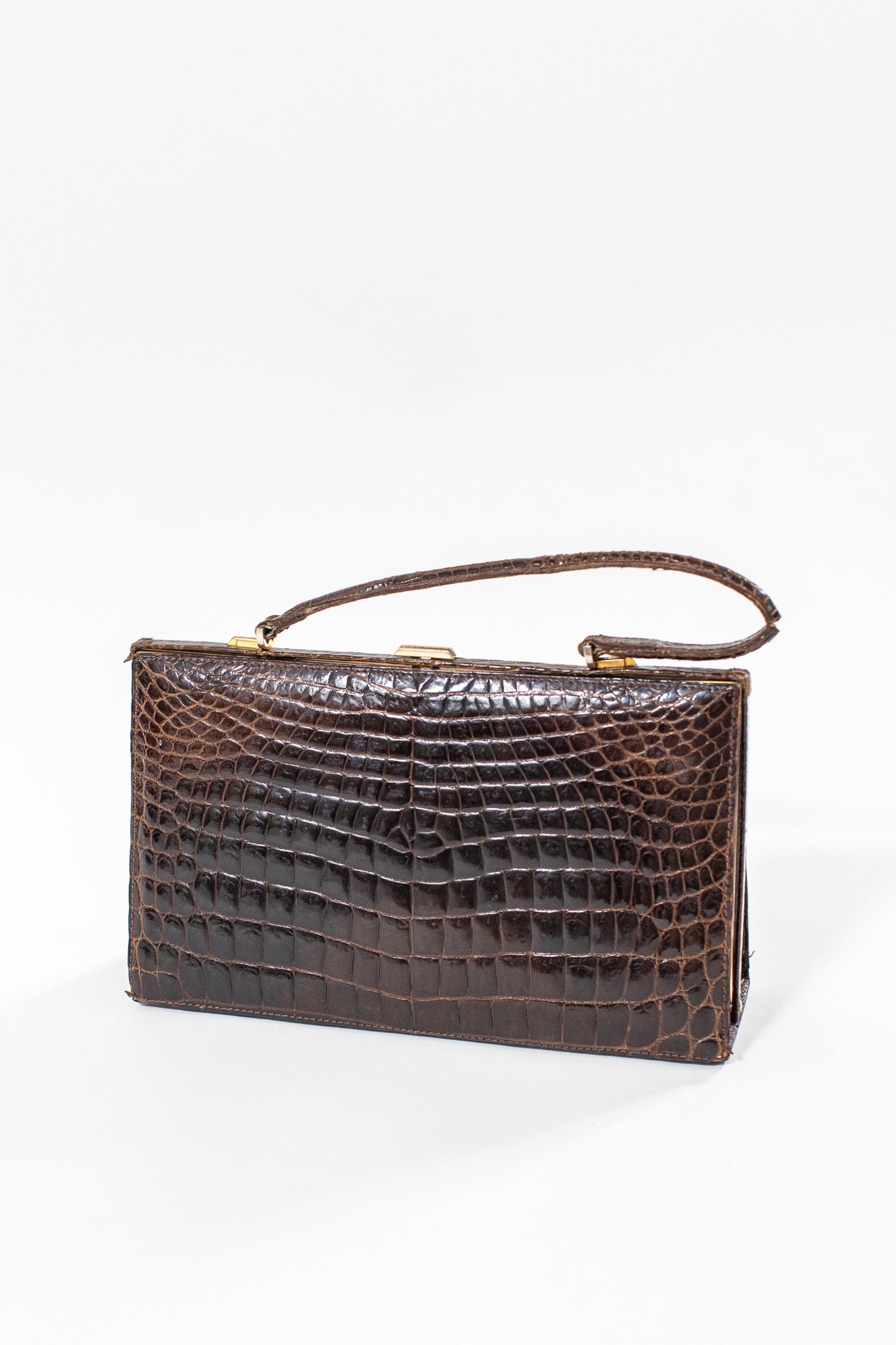 Vintage Brown Crocodile Bag
