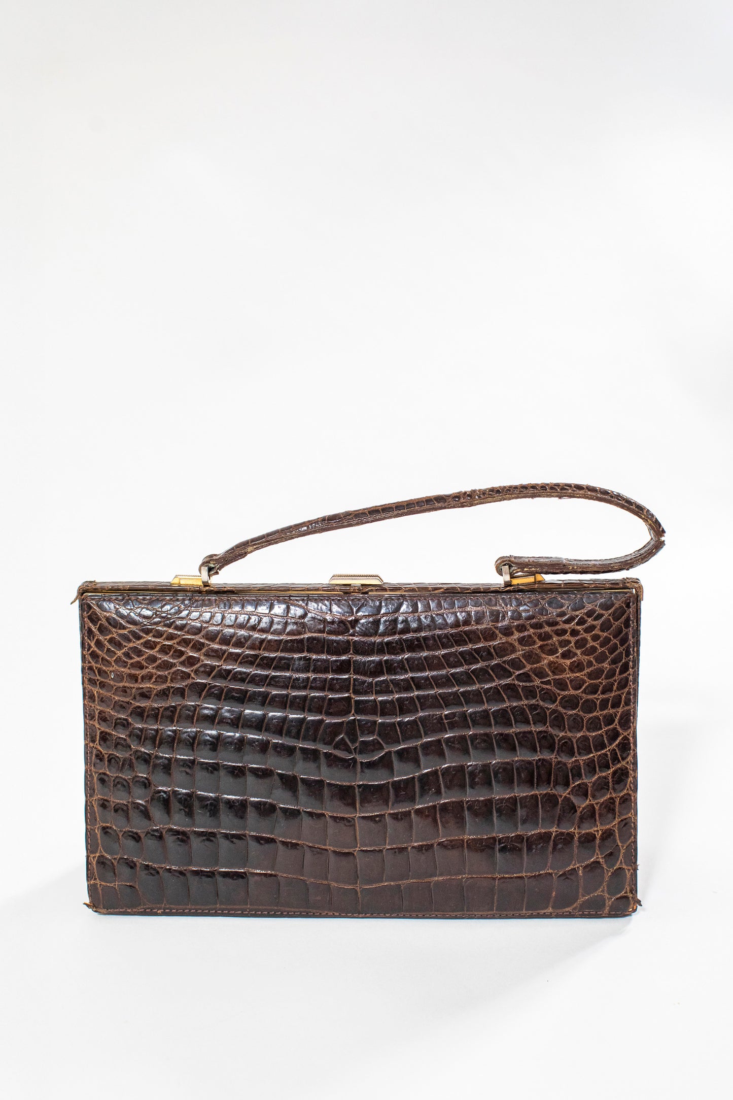 Vintage Brown Crocodile Bag