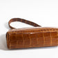 Vintage Caramel Brown Crocodile Handbag