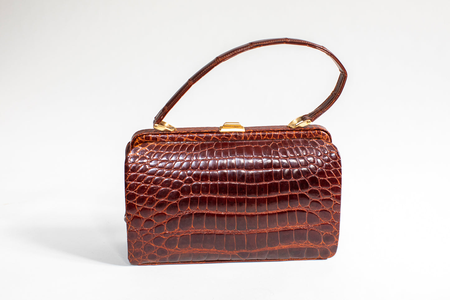 Vintage Red Crocodile Bag