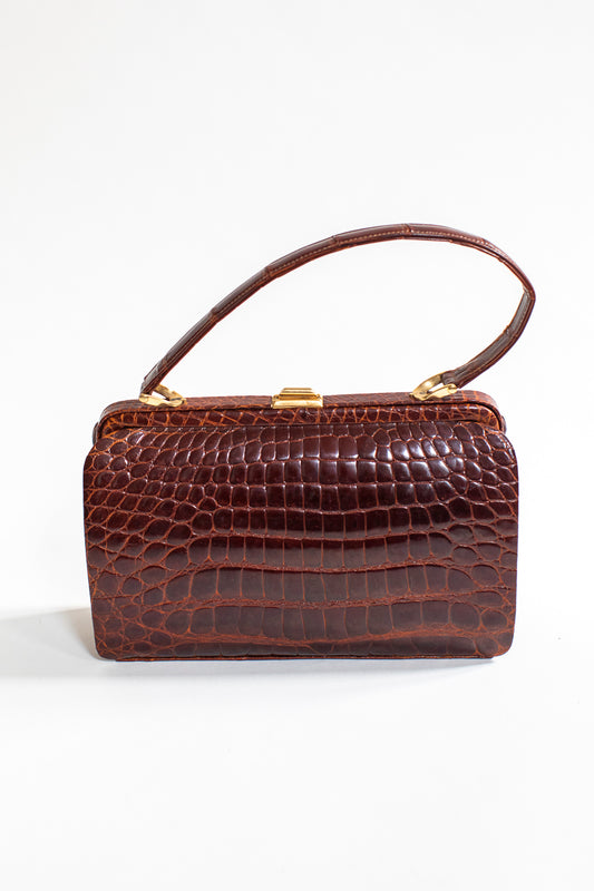 Vintage Red Crocodile Bag
