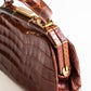 Vintage 40's Brown Croc Bag