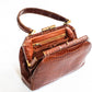 Vintage 40's Brown Croc Bag