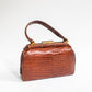 Vintage 40's Brown Croc Bag