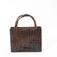 Vintage 60's Brown Croc Bag