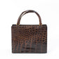 Vintage 60's Brown Croc Bag