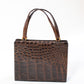 Vintage 60's Brown Croc Bag