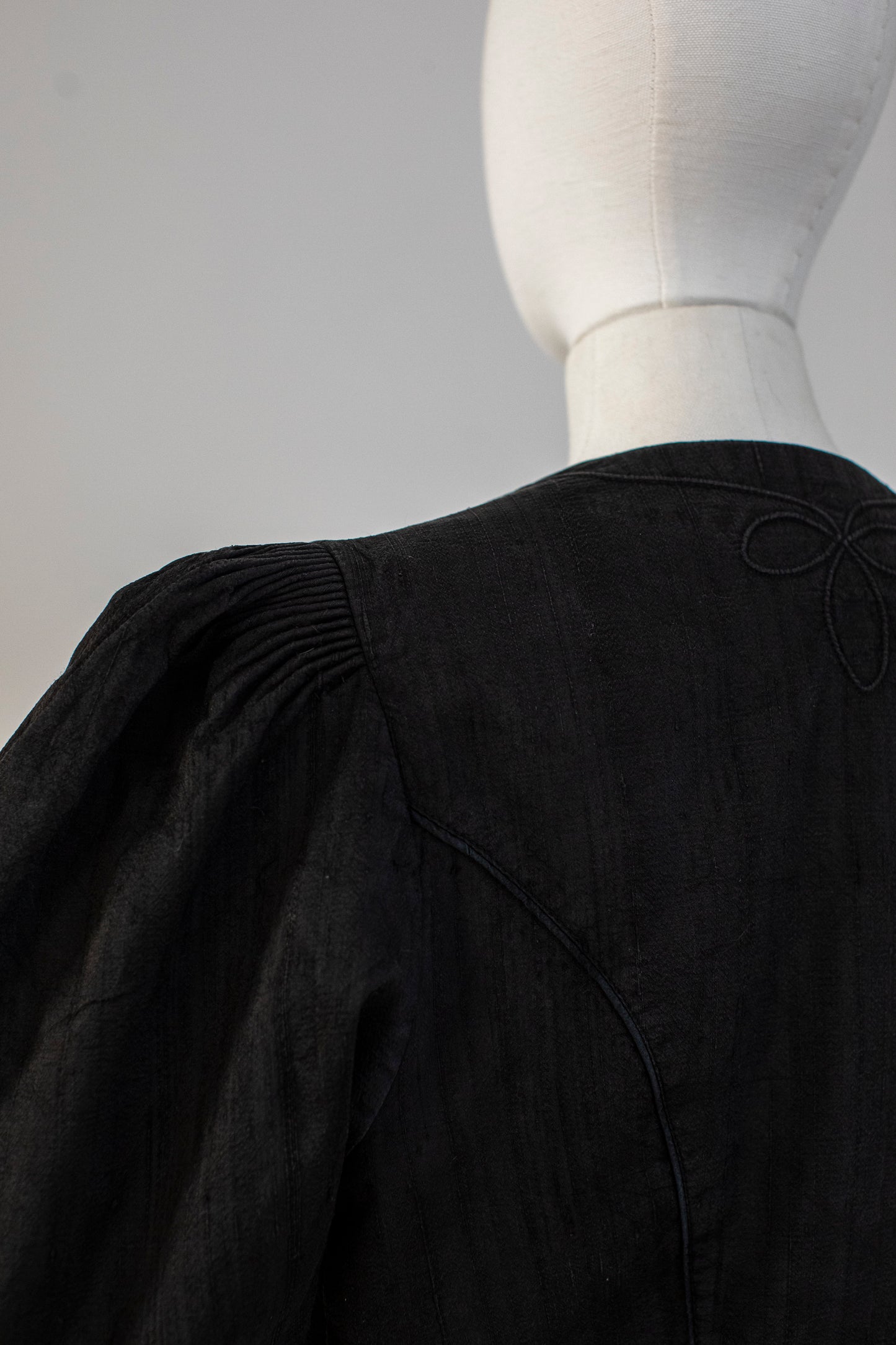 Vintage Austrian Black Wild Silk Blazer by Sportalm Size XS-S