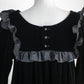 1970s Vintage Black Velvet Evening Dress by Yves Saint Laurent Rive Gauche Size S-M
