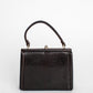 1960 Vintage Brown Snake Leather Handbag with Mirror