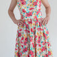 1990s Vintage Laura Ashley bright floral sundress- Size S
