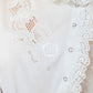 1980s Vintage embroidered cotton white blouse Size S-M