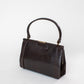 1960 Vintage Brown Snake Leather Handbag