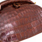 Vintage 40's 50's Brown Crocodile Bag with Chain