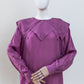 1980s Vintage Purple Silk Blouse Size M-L