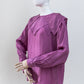 1980s Vintage Purple Silk Blouse Size M-L