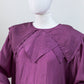 1980s Vintage Purple Silk Blouse Size M-L